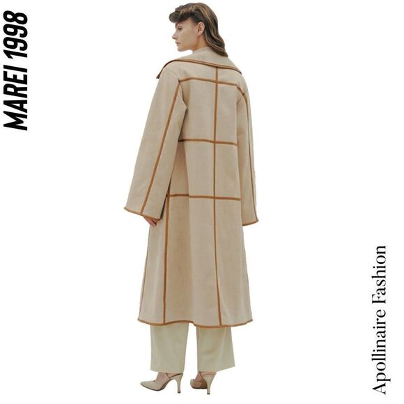 MAREI 1998 for FREE PEOPLE SWEET PEA FAUX FUR COAT IN SAND NWT LARGE - Picture 4 of 13